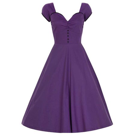 purple 50s dress