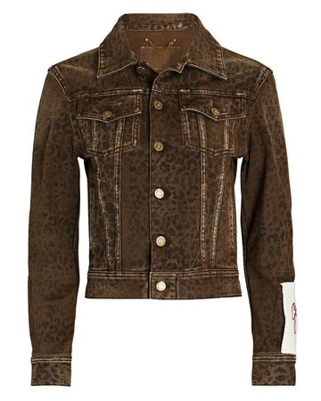 Golden Goose Leopard-Print Denim Jacket | INTERMIX®
