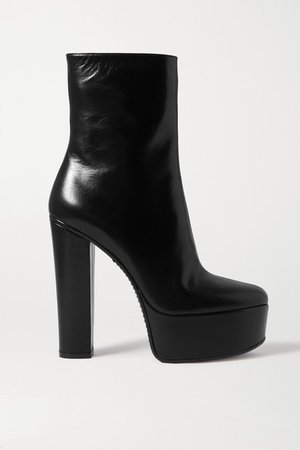 Givenchy | Leather platform ankle boots | NET-A-PORTER.COM