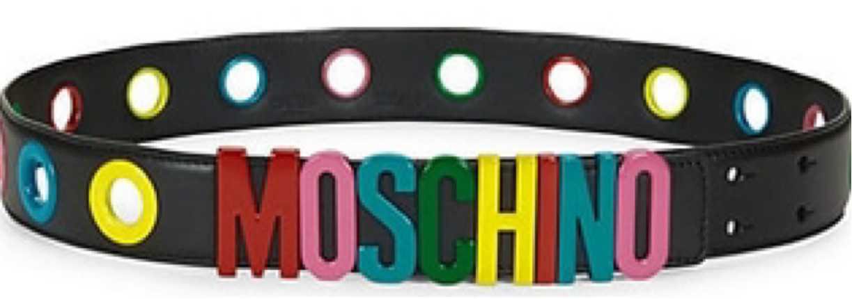 Moschino Multicolor nameplate belt
