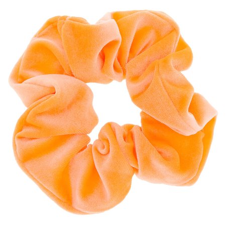 Medium Velvet Hair Scrunchie - Neon Orange | Icing US