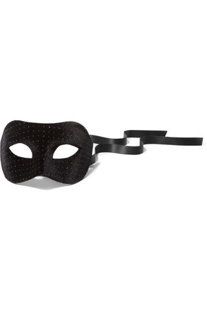 Black Lou crystal-embellished velvet mask | Maison Michel | NET-A-PORTER