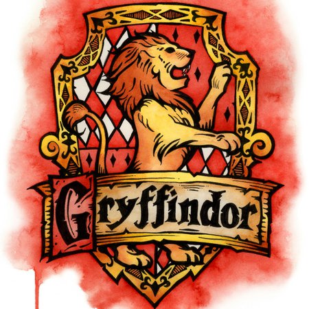 House Gryffindor - Original Watercolor Painting