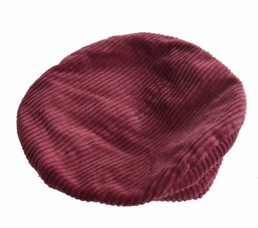 pink cord beret
