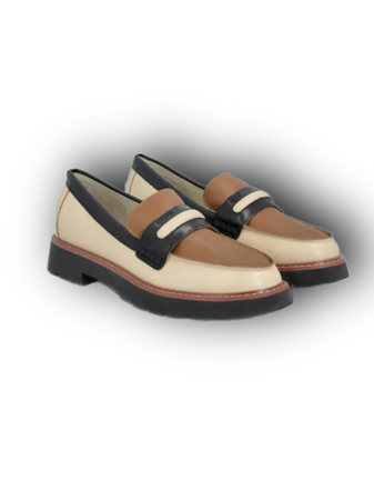brown white beige black multicolor loafers shoes