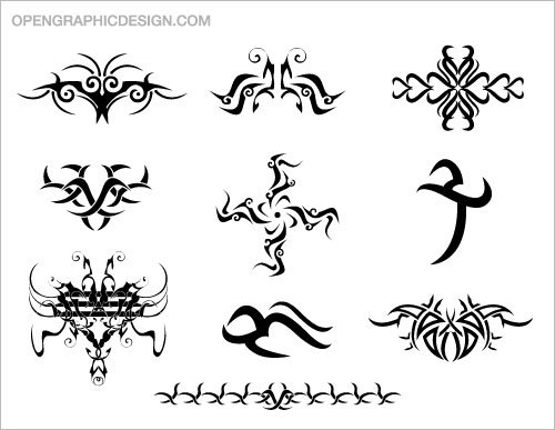 Free tribal tatto art - vector tribal tattoos samples | OpenGraphicDesign | free vectors, graphic design, free download