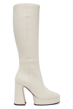 White heel boots
