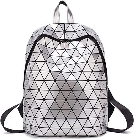 Amazon.com | Geometric Backpack Luminous Backpacks Holographic Reflective Bag Lumikay Bags Irredescent Rucksack Rainbow 01 | Casual Daypacks