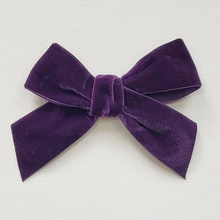 LUCIA 'Velvet' Hair Bow Clip - Large - Purple Shades – Millésime Baby