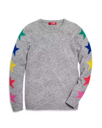 AQUA Girls' Star Cashmere Sweater, Big Kid - 100% Exclusive | Bloomingdale's