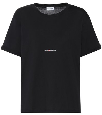 Logo Cotton T-Shirt | Saint Laurent - Mytheresa