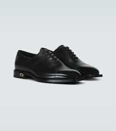 Fendi - FF Baguette leather Oxford shoes | Mytheresa