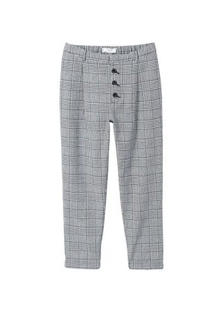 MANGO Prince of Wales suit trousers