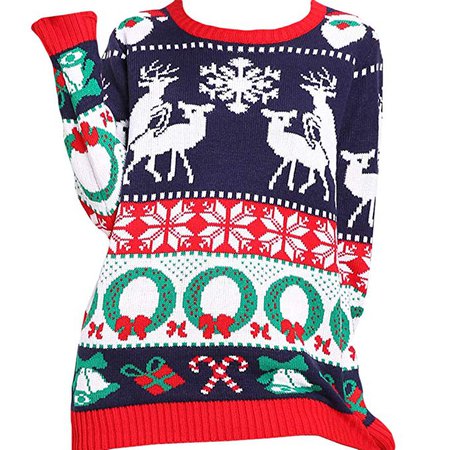 Zyyfly Ugly Christmas Sweater for Women Funny Cute Pullover Knitted Xmas Sweaters at Amazon Women’s Clothing store