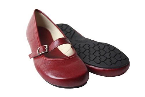 Red Mary Jane Flats