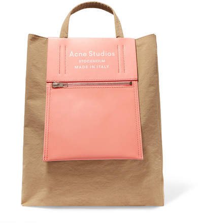 Baker Canvas And Leather Tote - Peach