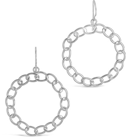 Chain Circle Drop Earrings