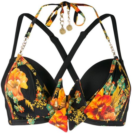 floral print push-up bikini bra