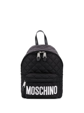 Moschino logo-print Quilted Backpack