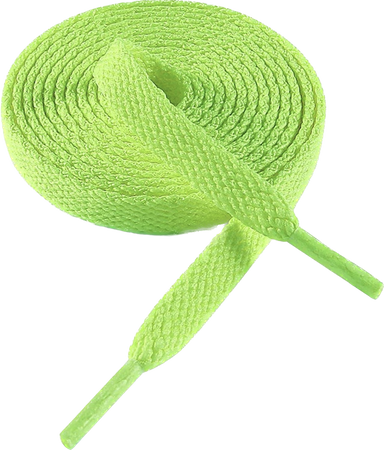 Neon green shoelaces