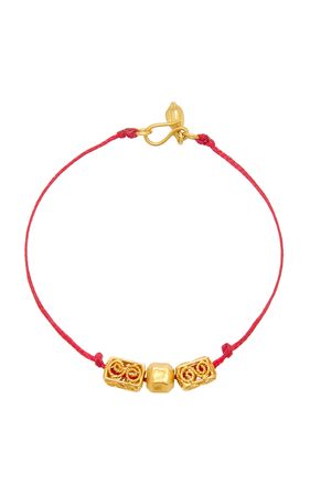 Ancient Three Bead Bracelet On Cord by Pippa Small | Moda Operandi