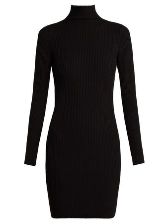 WOLFORD Rib-knitted high-neck dress