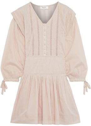 Hemingway Pintucked Cotton-voile Mini Dress