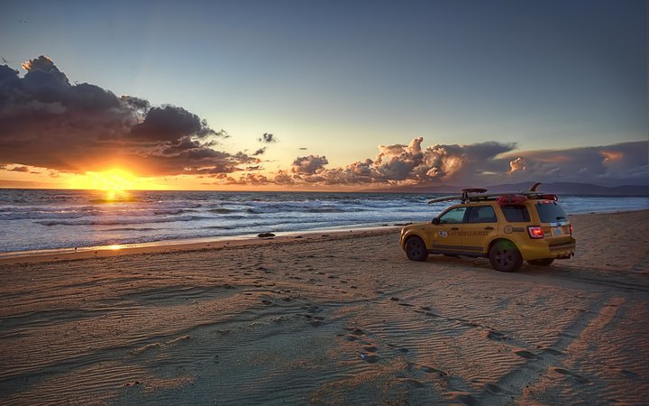 sunest car beach