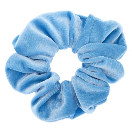 Velvet Hair Scrunchie - Sky Blue | Claire's