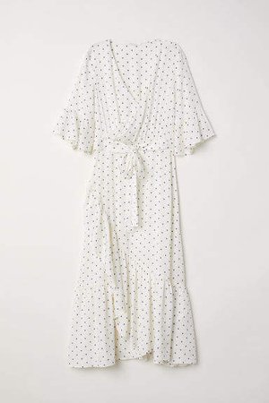 Flounced Dress - White