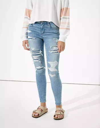 Ripped jeans - light blue