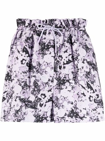 REMAIN Paperbag Waist Abstract Pattern Shorts