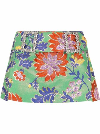 Dolce & Gabbana Floral Jacquard Mini Skirt - Farfetch