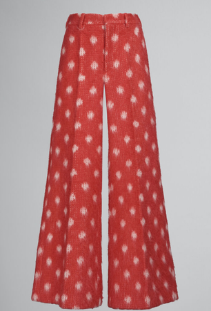 RED MOHAIR TROUSERS WITH POLKA DOTS $ 2,400 | Marni