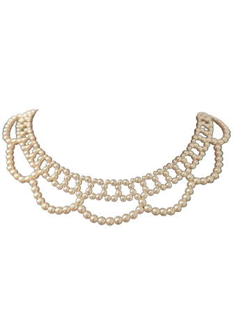 Vintage 50s Pearl collar necklace