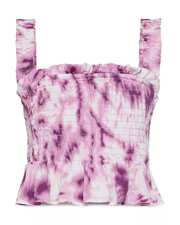 BCBGeneration Tie Dyed Smocked Camisole | Bloomingdale's lilac