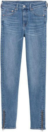 Skinny Regular Zip Jeans - Blue