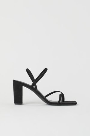 Block-heeled Sandals - Black - Ladies | H&M US