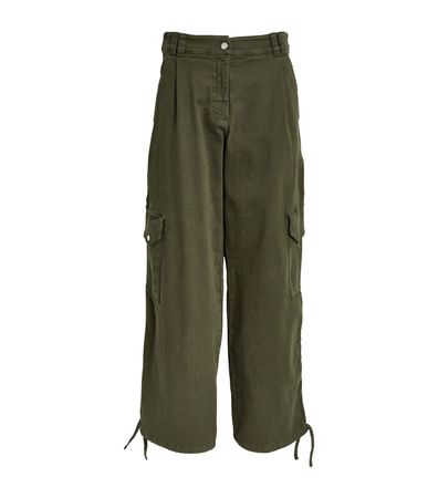 Womens MAX&Co. green Stretch-Cotton Cargo Trousers | Harrods # {CountryCode}