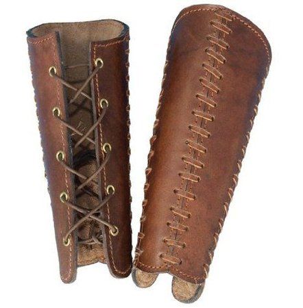 Brown Leather Wrist Cuffs/Bracers