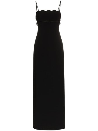 Miu Miu scalloped edge ruched strap gown $2,740 - Buy Online - Mobile Friendly, Fast Delivery, Price