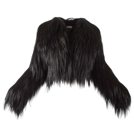 Alaia black goat hair jacket For Sale at 1stDibs | goat fur jacket, alaia fur coat, alaia jacket