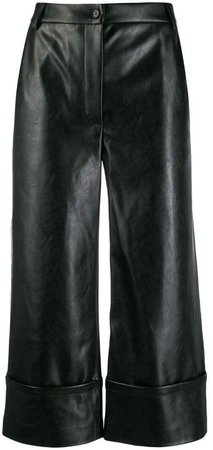 Brognano faux-leather cropped trousers