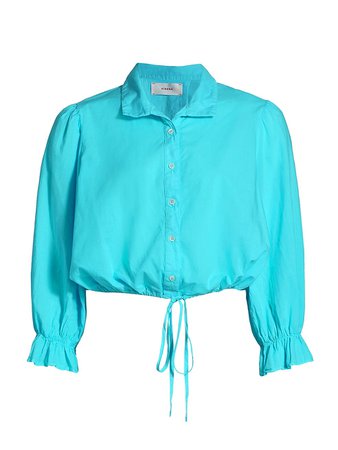 Xirena Elody Cropped Button-Up Shirt