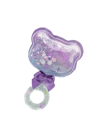purple bear rattle