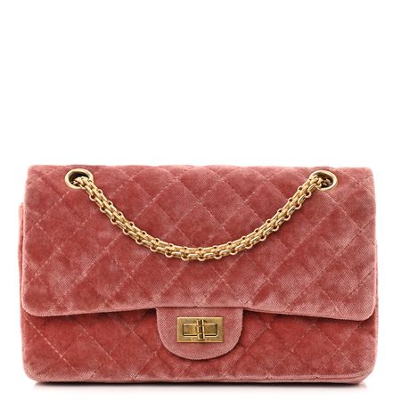 CHANEL Velvet Quilted 2.55 Reissue 225 Flap Pink 1105714 | FASHIONPHILE