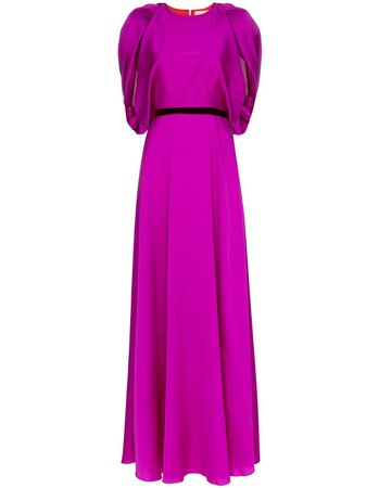 Roksanda Draped Belted Gown SS20H16671 Purple | Farfetch