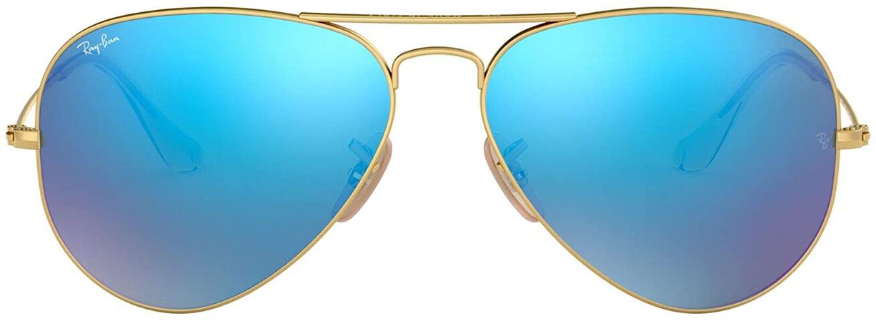 Amazon.com: Ray-Ban Unisex-Adult RB3025 Classic Sunglasses, Matte Gold/Green/Blue Mirror, 58 mm: RAYBAN: Clothing