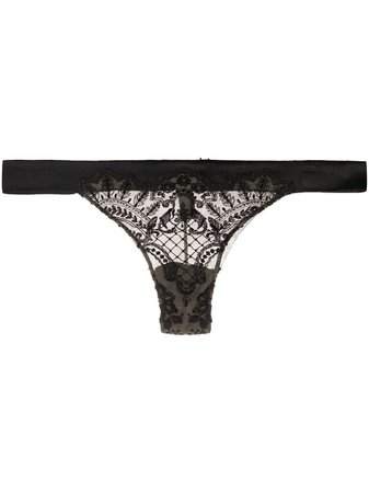I.d. Sarrieri Christmas Embroidered Thong CHRISTMASTHONG Black | Farfetch