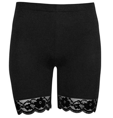 biker shorts with lace